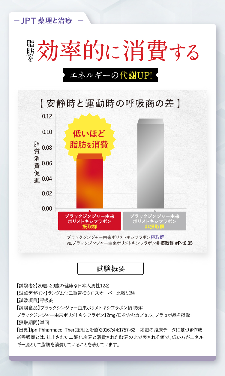 脂肪を効率的に消費する。