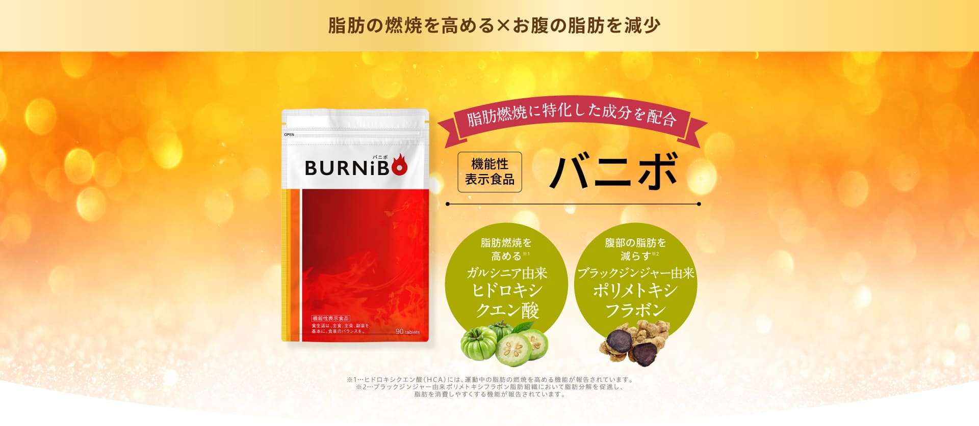 脂肪燃焼に特化した成分を配合した「バニボ」