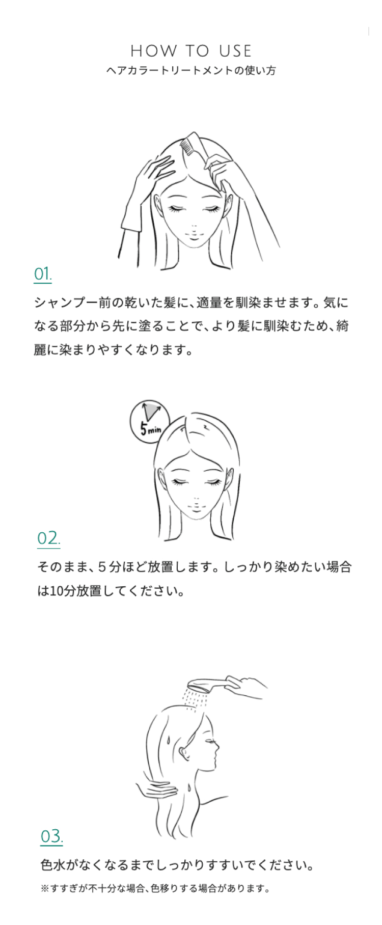 ヘアカラートリートメントの使い方