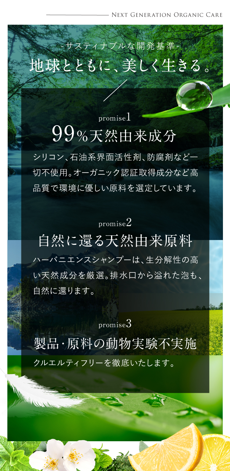 流れた泡は、自然に分解され、水に戻ります。