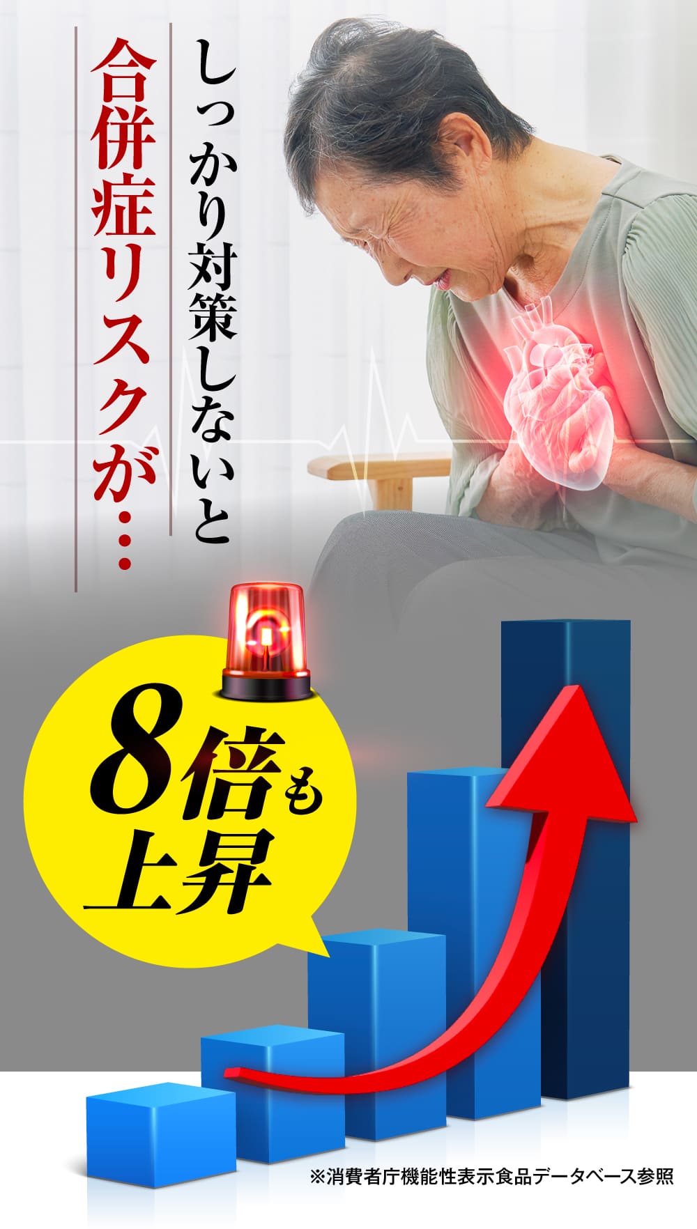 しっかり対策しないと、合併症リスクが8倍も上昇！