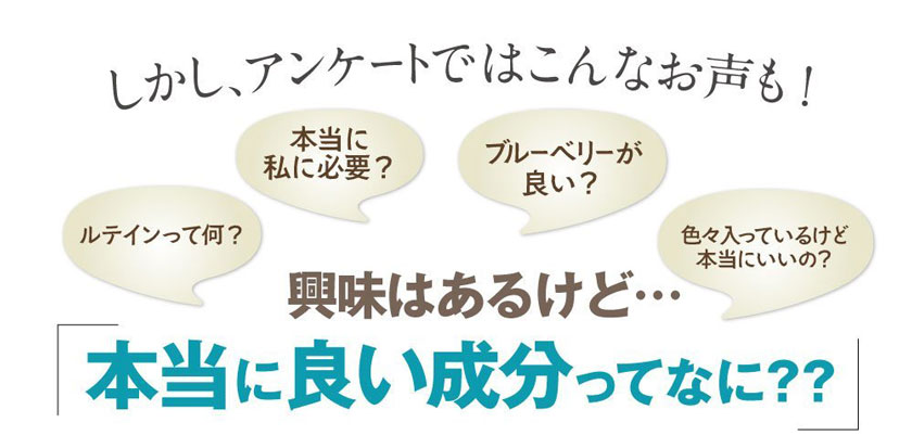 しかし、アンケートでは「興味はあるけど本当に良い成分は何？」というお声も。