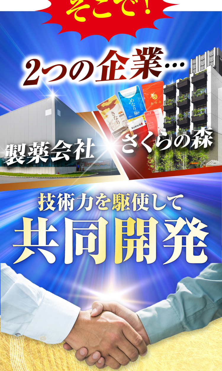 そこで、製薬会社とさくらの森が共同で開発。