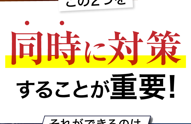 この2つを同時に対策することが重要！