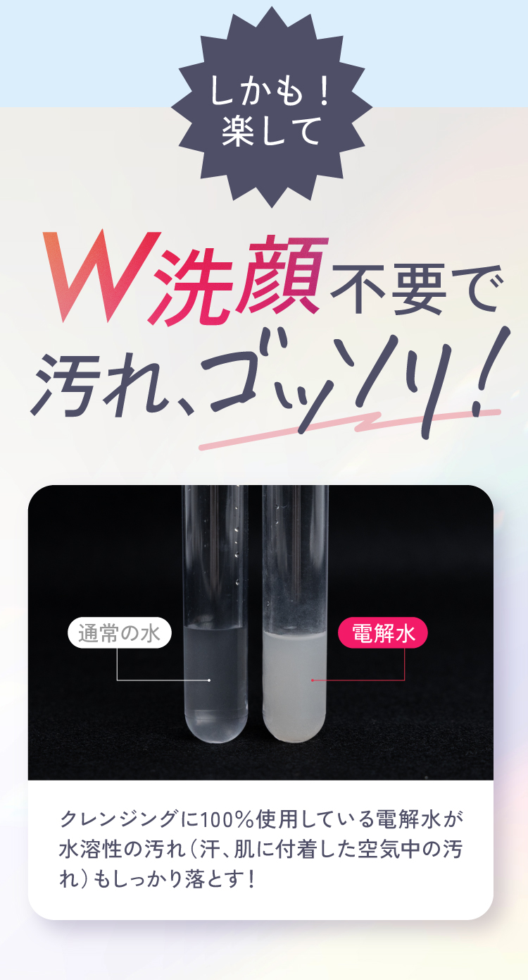 W洗顔不要で汚れごっそり！