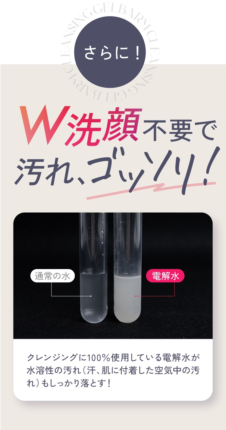 さらにW洗顔不要で汚れごっそり！