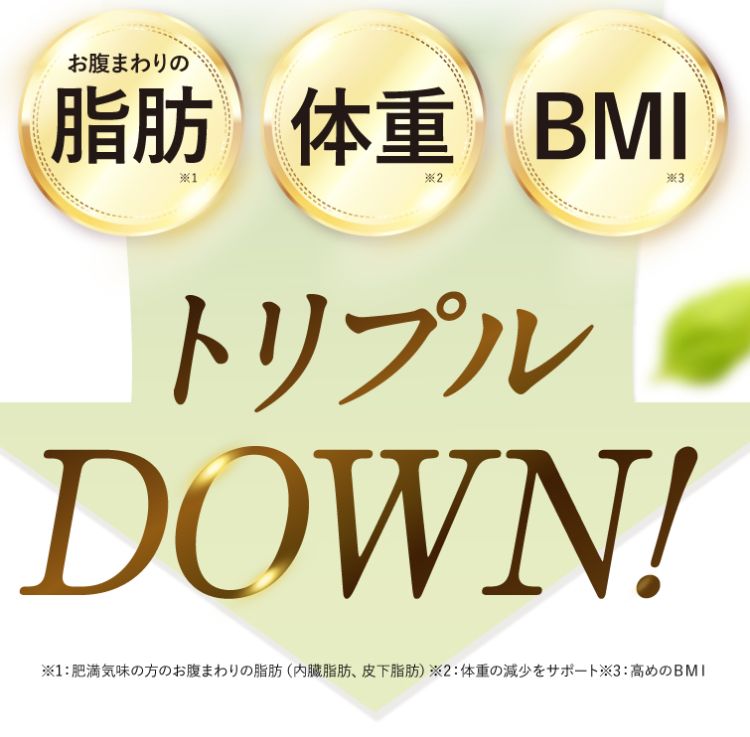 脂肪・体重・BMI。トリプルDOWN！