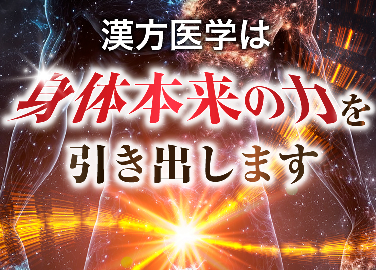 漢方医学は、身体本来の力を引き出します。