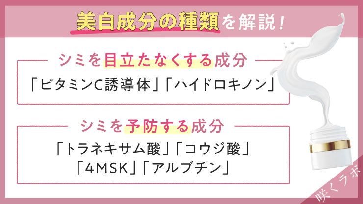 美白成分の種類を解説!