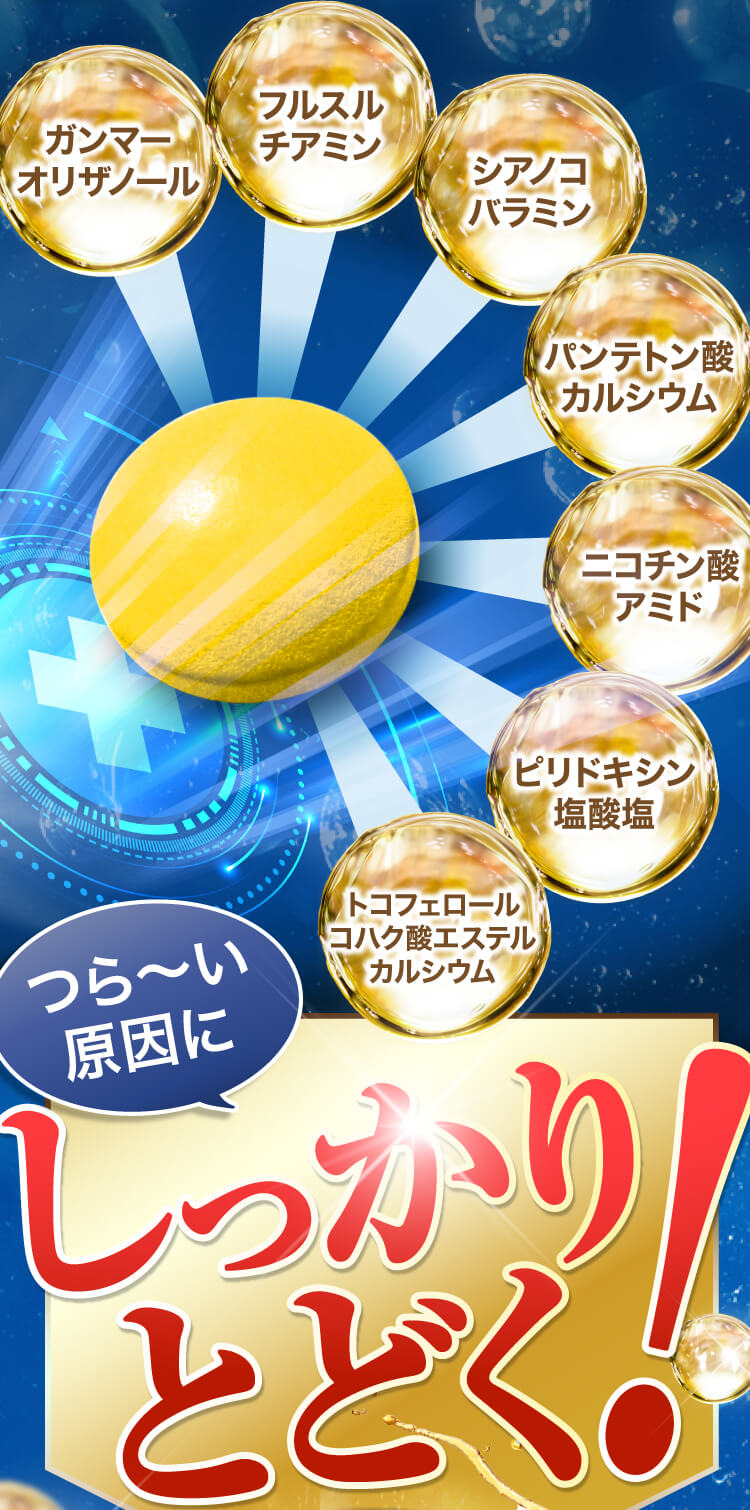 有効成分が原因にしっかり届く