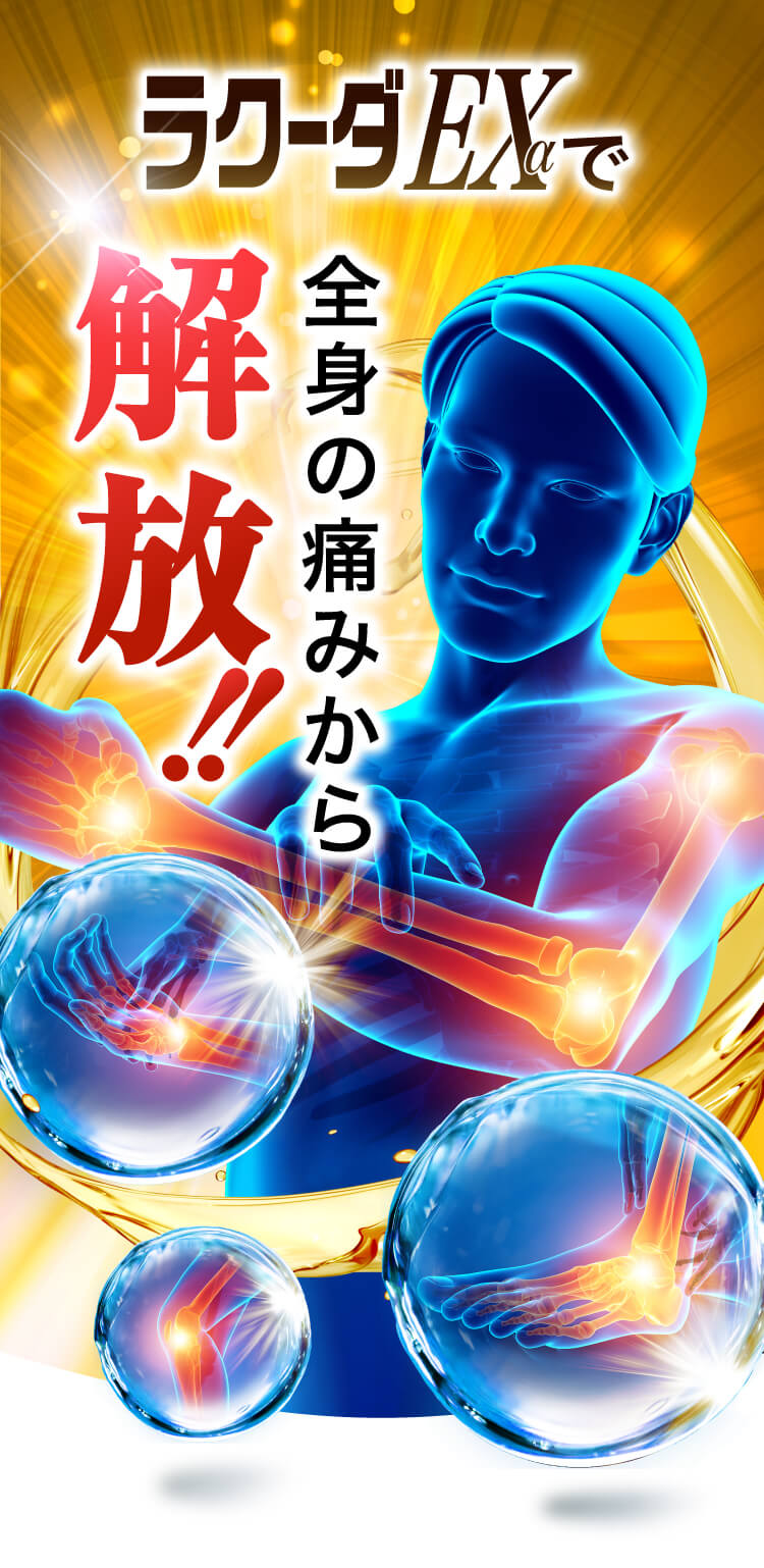 ラクーダEXで全身の痛みから解放!