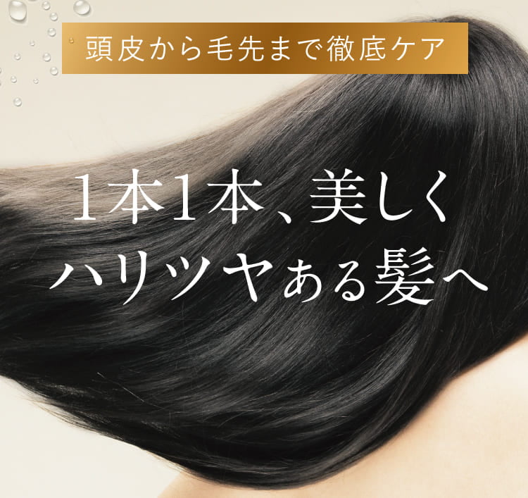 はりつやのある髪へ