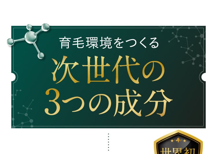 育毛環境を作る次世代の３つの成分