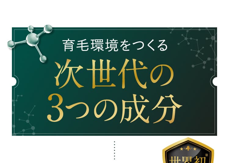 育毛環境を作る次世代の３つの成分