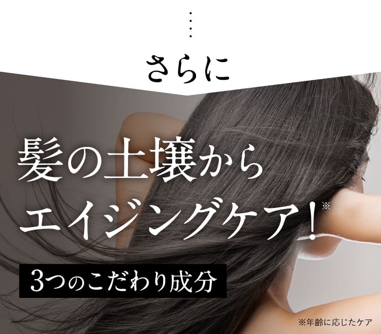さらに、髪の土壌からエイジングケア！