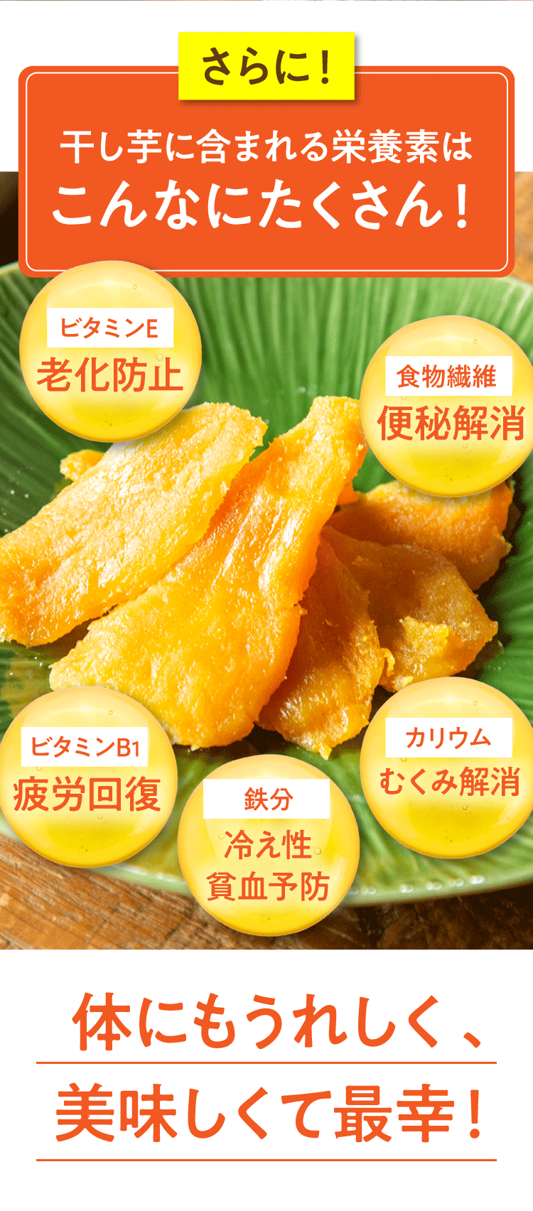 体に嬉しい栄養素がたくさん