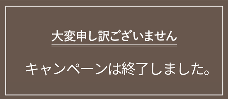 このキャンペーンは終了しました