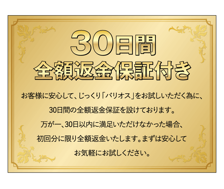 30日間全額返金保証付き